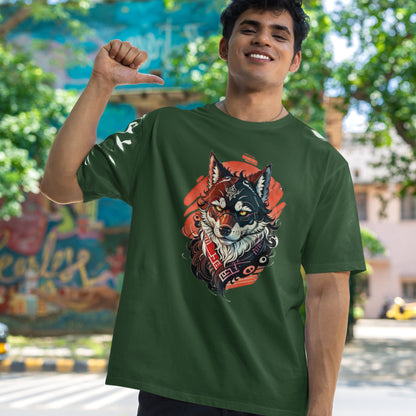 Alpha Wolf Red Gradient T-shirt