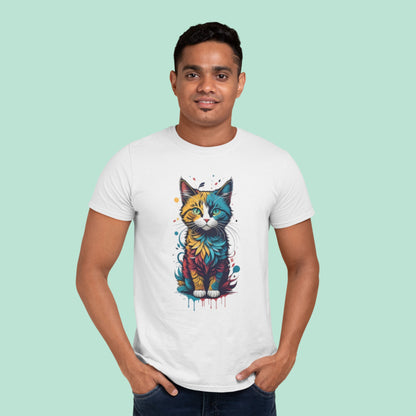 Gradient Cat with Premium Classic T-shirt